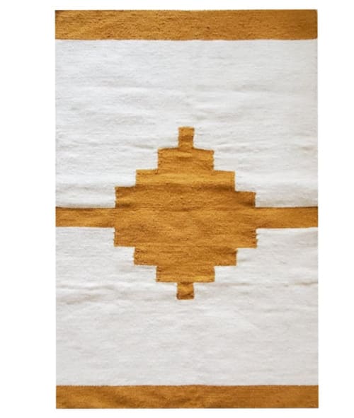 Vita Handwoven Cream Rug with Tassels | Area Rug in Rugs by Mumo Toronto