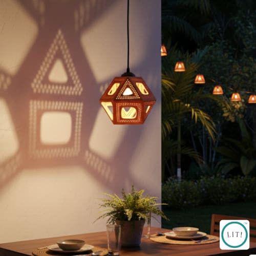 Diora Terracotta Pendant Lamp | Pendants by Lit Lamps - Sustainable Mindful Lighting
