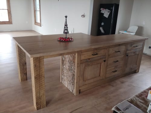 Model #1031 - Custom Kitchen Island With Seating Area | Furniture by Limitless Woodworking