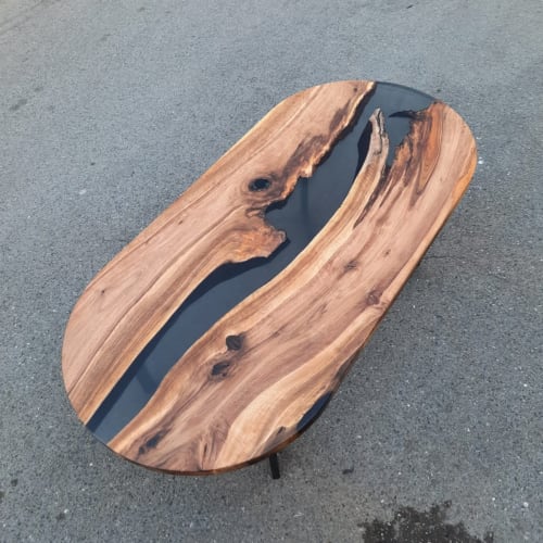 Clear Epoxy River Table | Tables by Ironscustomwood