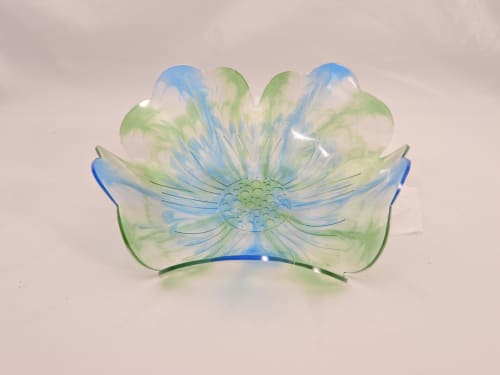 Green and Blue Fiesta Bowl | Decorative Bowl in Decorative Objects by Scott Williams - Unique Originals