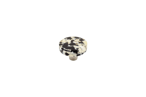 Pebbles Black Speckle Circle Knob | Hardware by Windborne Studios