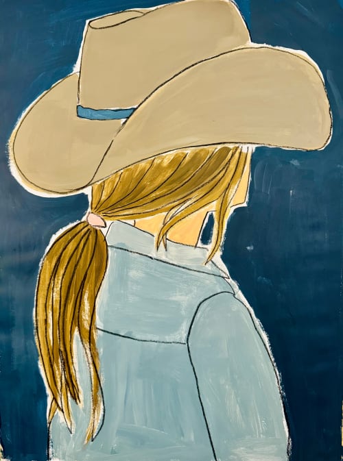 Gossip Cowgirls: The One Who Knows More Than She’s Saying | Prints in Paintings by carrie song