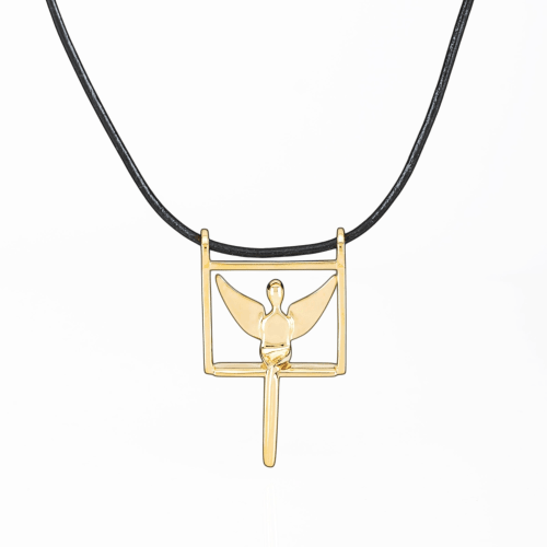 Gold Plated Angel Pendant | Sculptures by YENNY COCQ