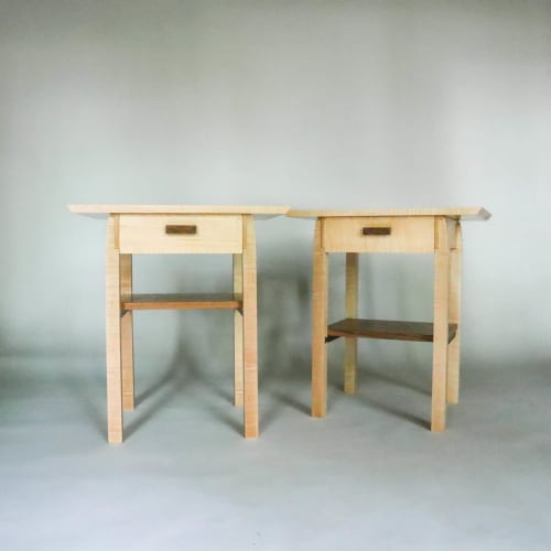 Pair of Nightstands with Drawers - small tables for bedroom | Tables by Mokuzai Furniture