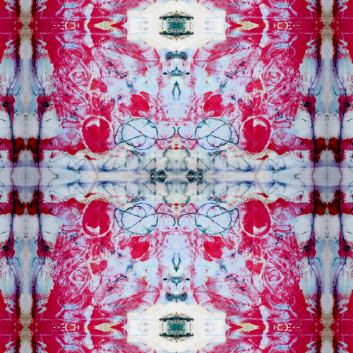 Flowering, Magenta | Fabric in Linens & Bedding by Philomela Textiles & Wallpaper
