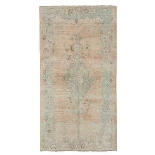 Vintage Hand-Knotted Central Anatolian Runner Traditional | Rugs by Vintage Pillows Store