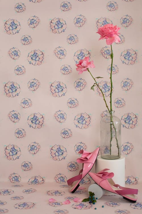 Phoebe Flower Pink Wallpaper | Wallpaper by Stevie Howell