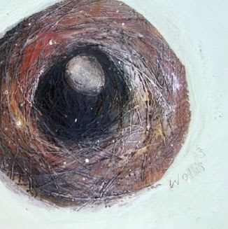 Fallen Nest | Mixed Media in Paintings by Susan Wallis