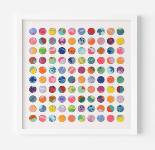 One Hundred Splash Dots Painting | Collage in Paintings by Amelia Coward