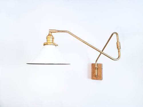 Extendable Brass Wall Lamp, Mid Century Modern, Swing Arm | Sconces by Retro Steam Works