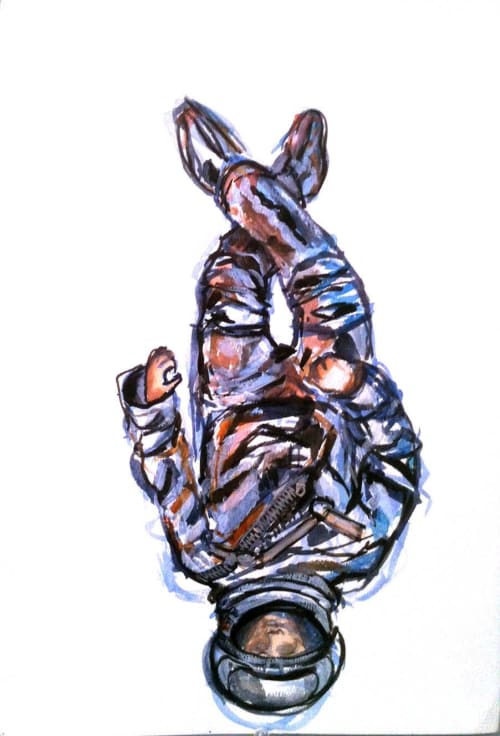 Major Tom | Watercolor Painting in Paintings by Eric Farache Artist