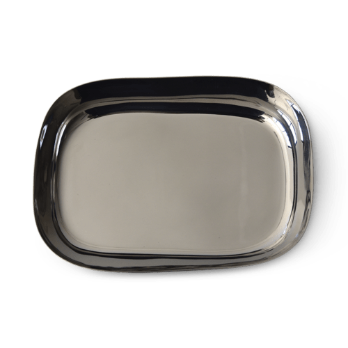 Sculpt Medium Platter In Stainless Steel | Serveware by Tina Frey