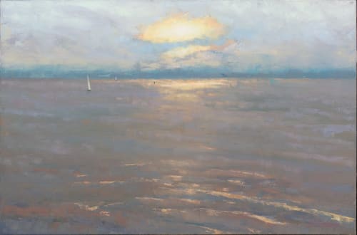 Sunset Sail | Oil And Acrylic Painting in Paintings by Sorelle Gallery