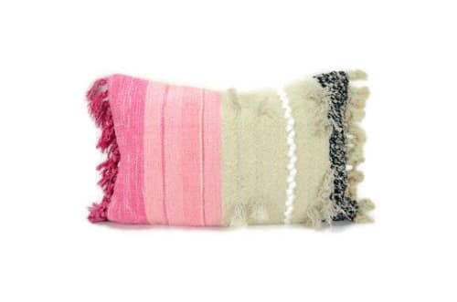 woven pillow // bohemian fringe pillow // lumbar pillow  // | Pillows by velvet + linen