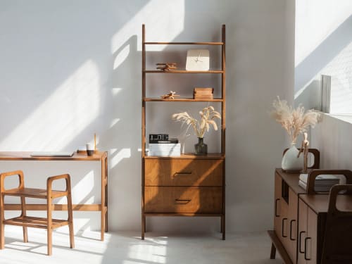 Minimalist bookcase, Mid century modern furniture | Storage by Plywood Project