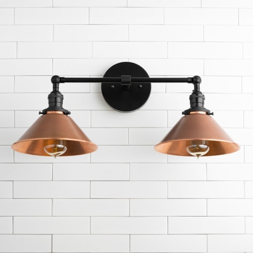 Copper Vanity Light - Model No. 8845 | Sconces by Peared Creation