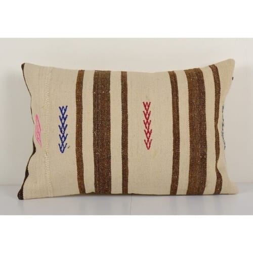 Organic Pillow, Handwoven Turkish Kilim Pillow, Tribal Sofa | Linens & Bedding by Vintage Pillows Store