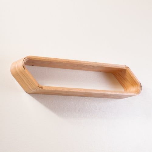 Mid Century Modern Floating Shelf: Bentwood 2-Tier Wall Shelves | Shelving in Storage by Spacecraft Furnishing