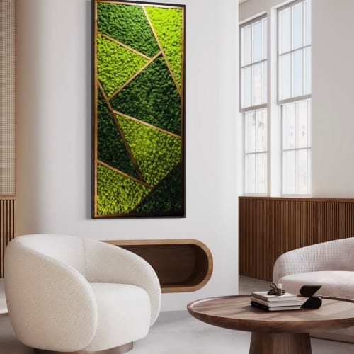 Walnut Mid-Century Modern Art | Decorative Frame in Decorative Objects by Moss Art Installations