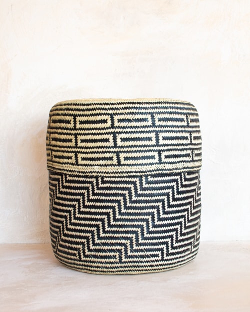 Large Oaxacan Woven Basket - Black | Storage by MINNA