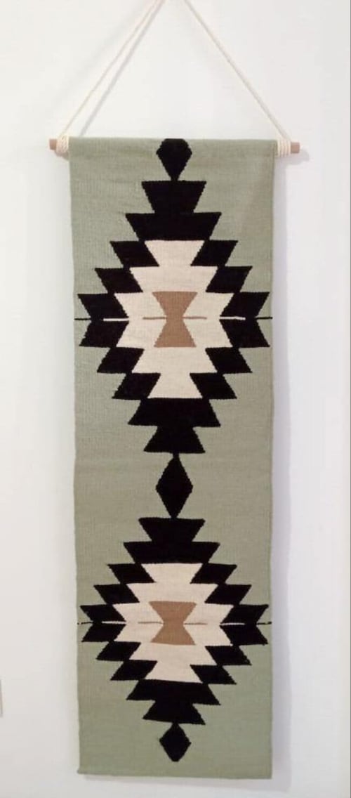 Green Arizona Handwoven Wall Hanging Tapestry | Wall Hangings by Mumo Toronto