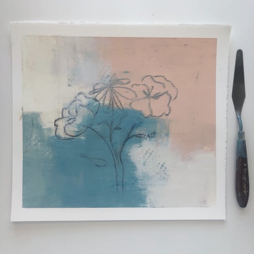 Together 12"x11" Paper | Oil And Acrylic Painting in Paintings by Ella Friberg