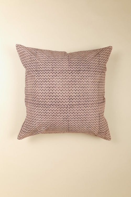 Charcoal Dust Kalamkari Pillow | Pillows by Ninéh
