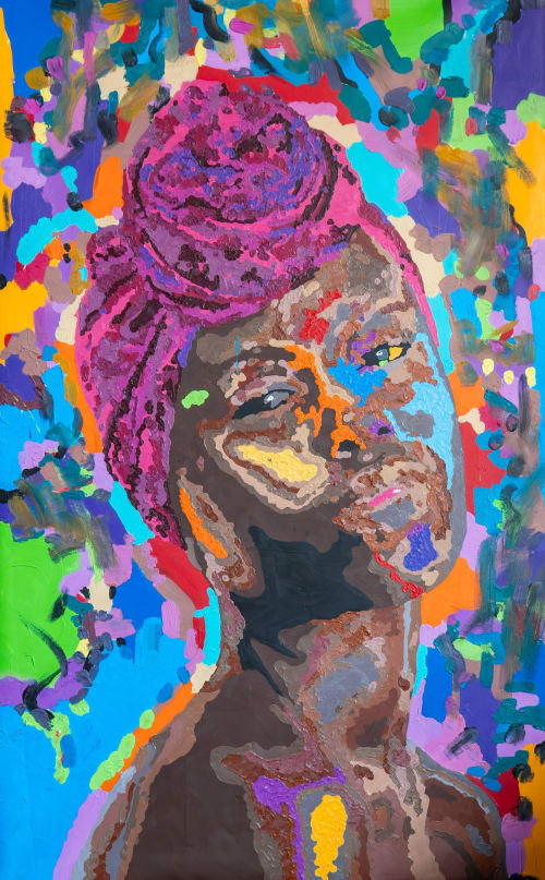 Mosadi wa Doek (Woman with Doek) by Donald Masoga | Drawings by Hae Art Collective LLC