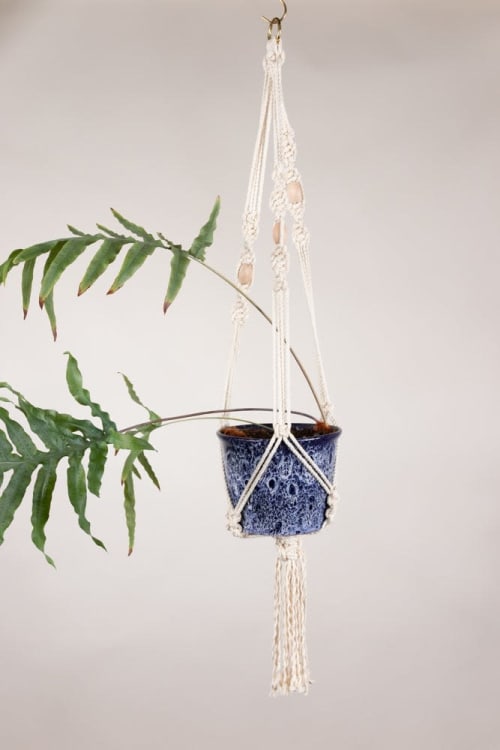 Spiral Plant Hanger | Wall Hangings by Modern Macramé by Emily Katz