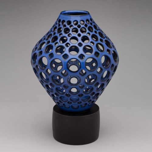 Elliptic Tabletop Sculpture Vessel | Ornament in Decorative Objects by Lynne Meade