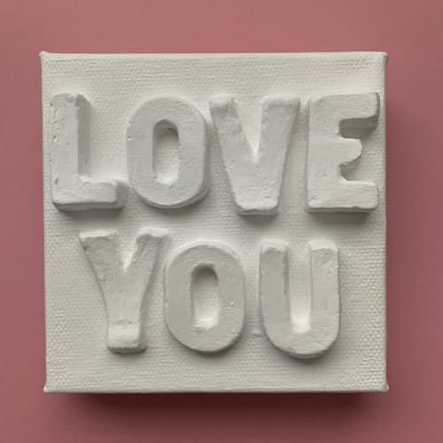 Love You 4" x 4" | Paintings by Emeline Tate
