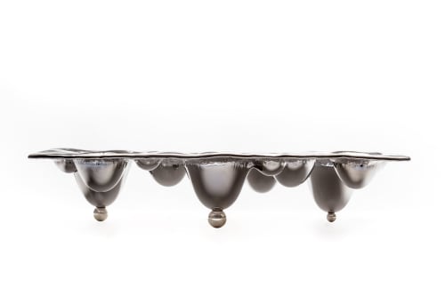 Liquid Metal Silver Platter | Serveware by PlusObject