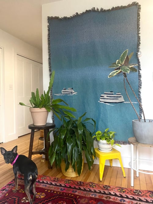 Ferry Crossing Tapestry | Wall Hangings by Neon Dunes by Lily Keller