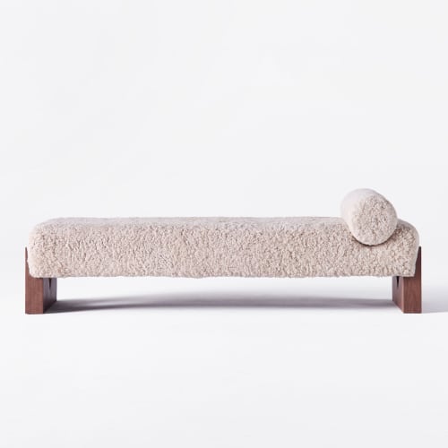 V Day Bed Sheepskin | Work by District Loom