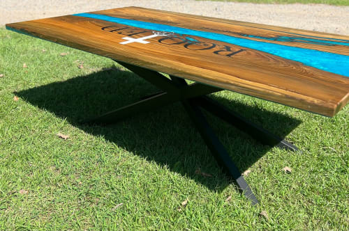Custom sinker cypress river table | Conference Table in Tables by Pelican State Woodworks