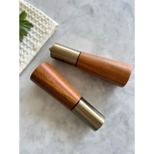 Acacia Wood Salt and Pepper Grinder | Tableware by Busa Designs