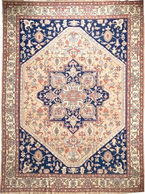 ENORMOUS PALACE SIZE Vintage Rug | Northwest Tribal Apricot | Area Rug in Rugs by The Loom House