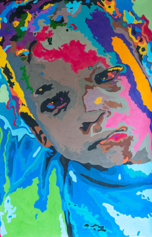 Mosetsana (girl) by Donald Masoga | Drawings by Hae Art Collective LLC