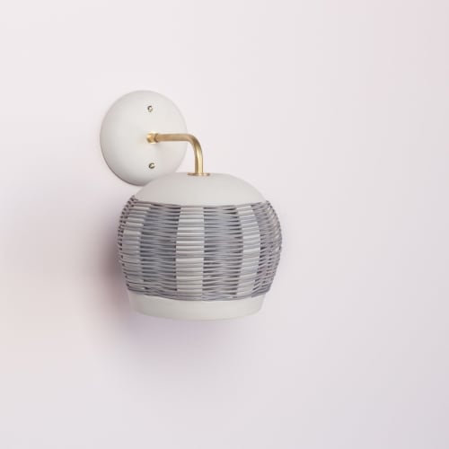 Woven Wall Sconce | Sconces by Pigeon Toe Ceramics