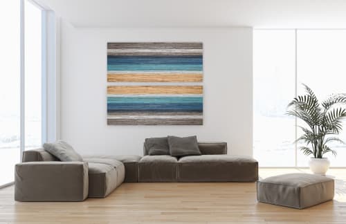 Reflection Beach, set of 2 wood wall arts | Wall Sculpture in Wall Hangings by Craig Forget