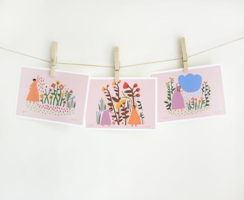 Mother Nature Set - Rain, Grow, Gather | Prints by Leah Duncan