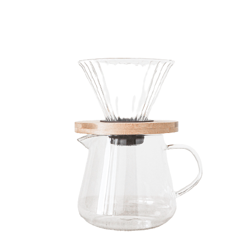 Clear Pour Over Set | Glass in Drinkware by Vanilla Bean