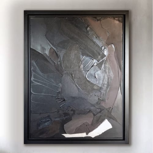 IN THE STILL OF NIGHT original painting | Mixed Media by Stacey Warnix Studio