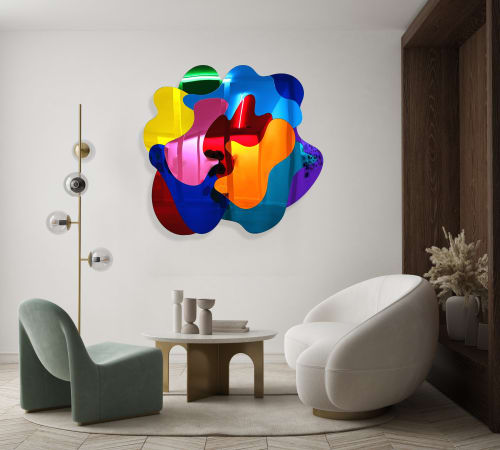 Large Mirrored Acrylic Multicolor Wall Art | Wall Hangings by uniQstiQ