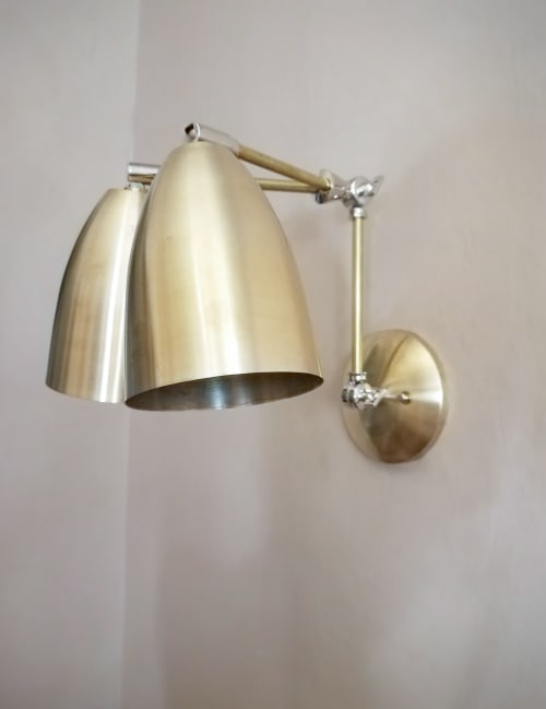 Kitchen Double Adjustable Wall Light - Industrial Sconce | Sconces by Retro Steam Works