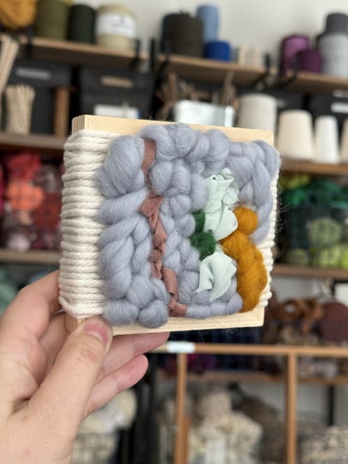 Mini Woven Tile - Abstract No. 1 | Wall Sculpture in Wall Hangings by Mpwovenn Fiber Art by Mindy Pantuso