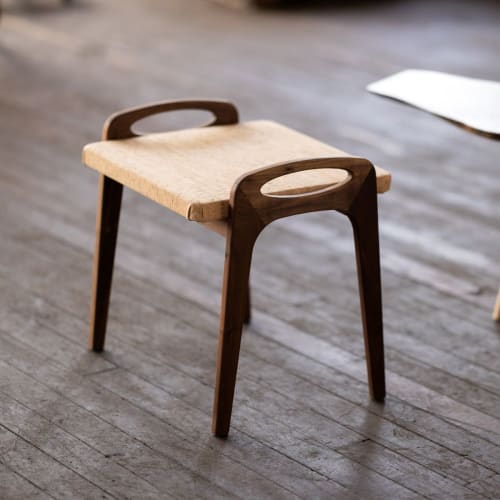 Wood and Cork Stool or Ottoman | Suber Stool by Alabama Sawy | Chairs by Alabama Sawyer