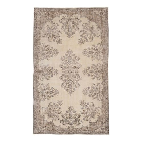 Handknotted Turkish Oushak Rug 5'7" X 9'3" | Rugs by Vintage Pillows Store