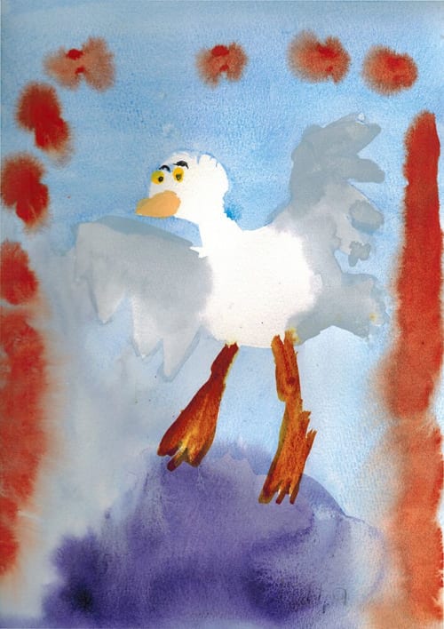 Scuttle - Original Watercolor | Watercolor Painting in Paintings by Rita Winkler - "My Art, My Shop" (original watercolors by artist with Down syndrome)